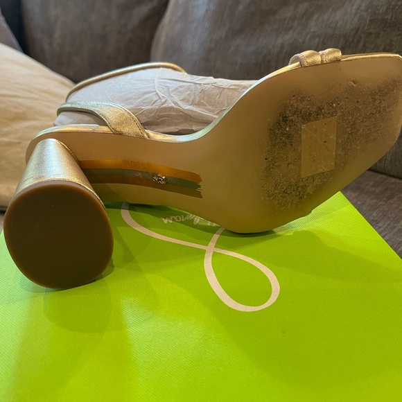 Sam Edelman Kia Block Heel Sandal, GOLD - Picture 4 of 11